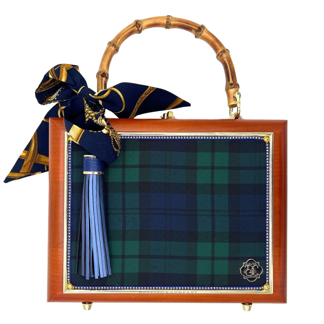 Blackwatch Plaid w/ round Horse Brass Bag