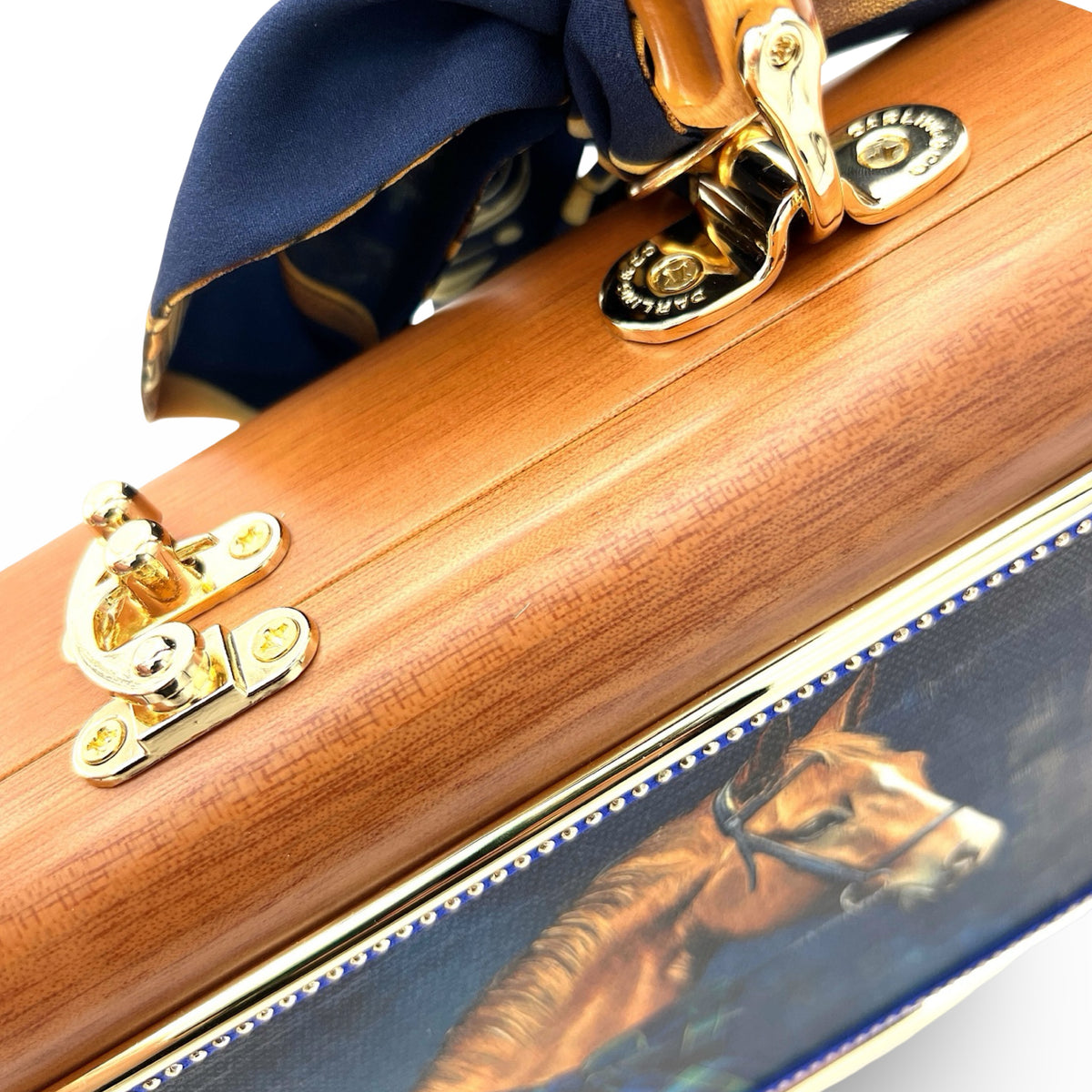Blue Holiday Horse Bag