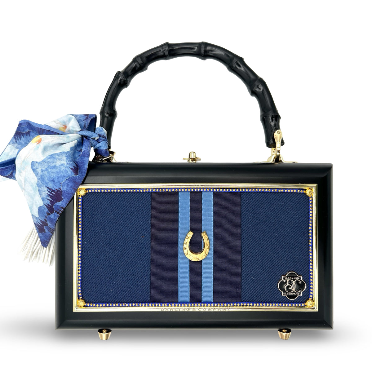 Blue Ribbon Horseshoe Bag
