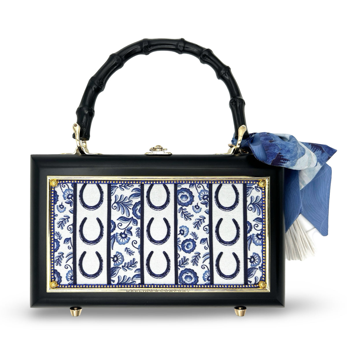 Blue Ribbon Horseshoe Bag