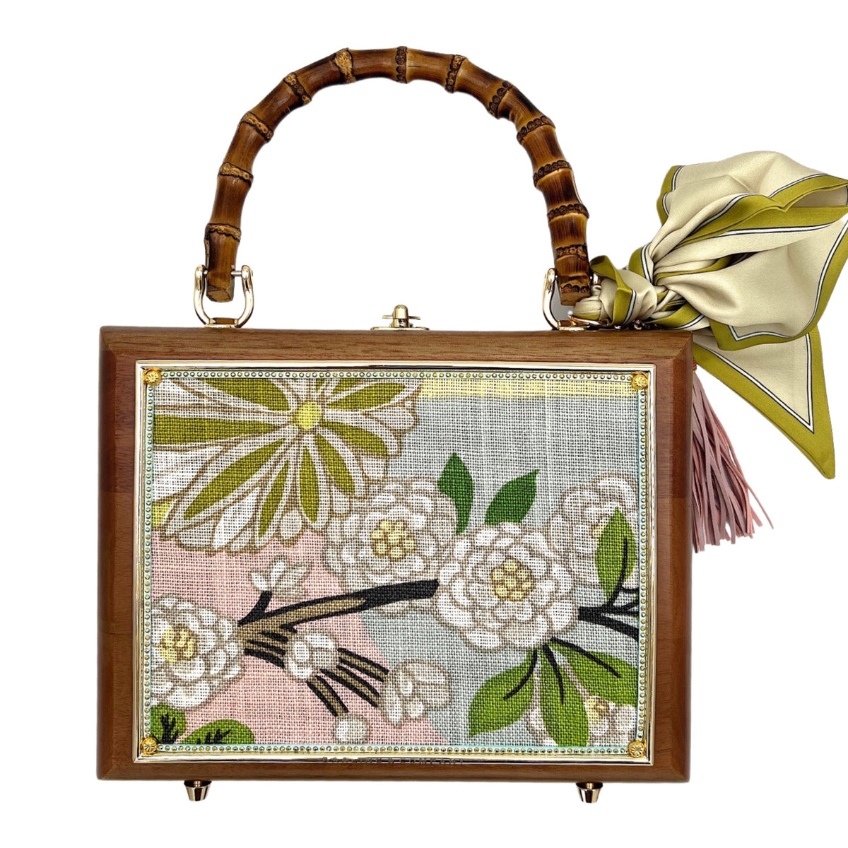 Bouquet and Lemon Sorbet Bag - Darling Clutch Company