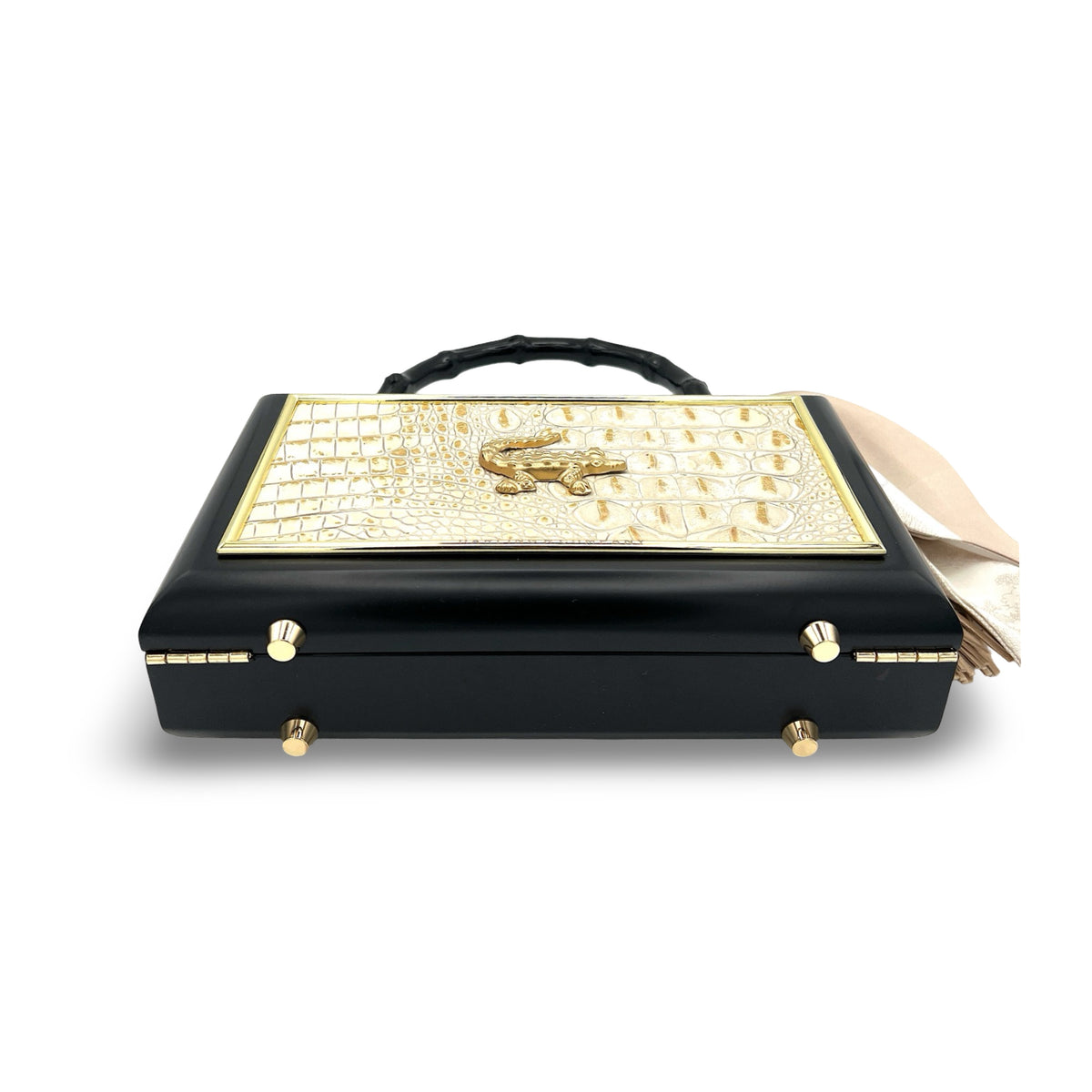 Gilded Croc Bag (Black)