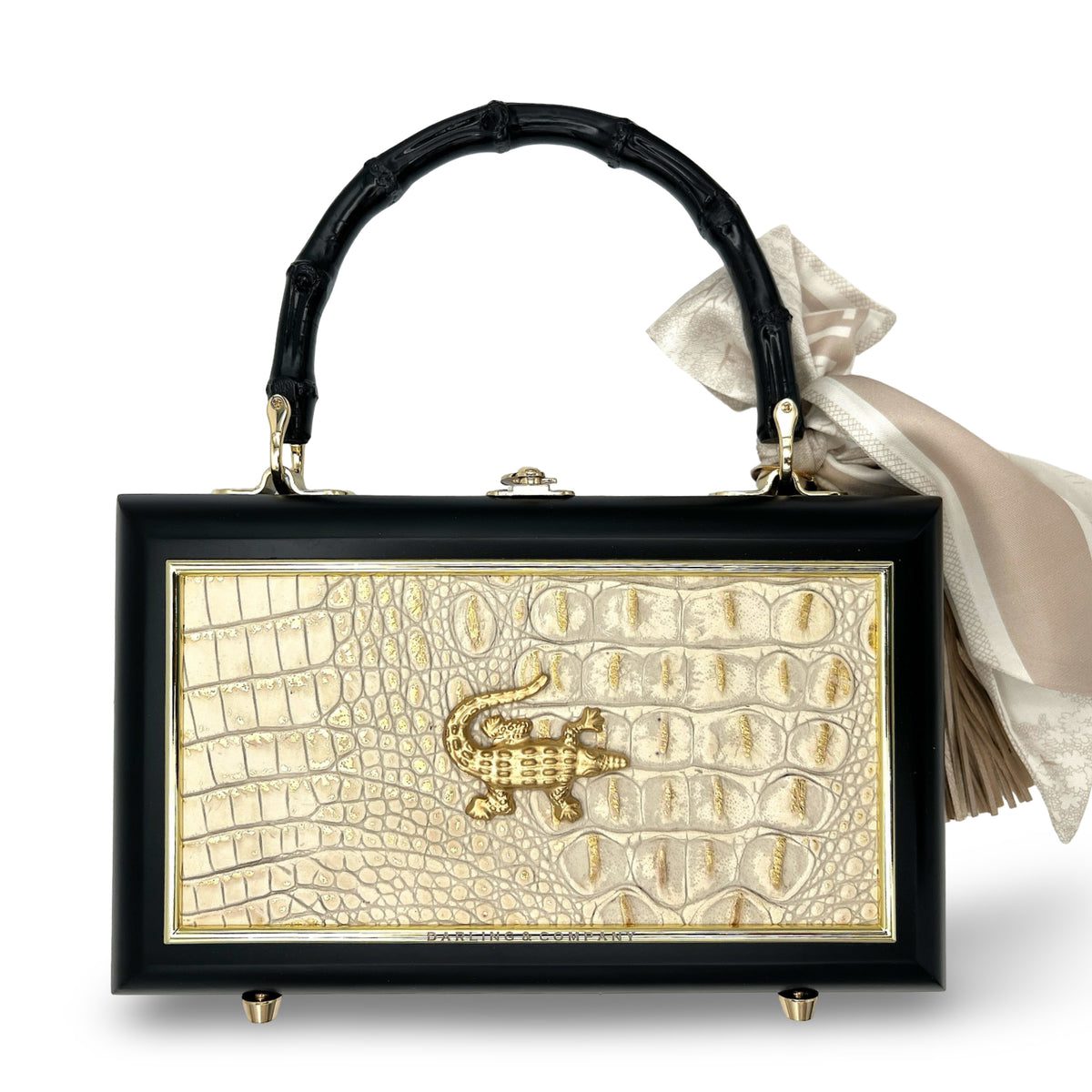 Gilded Croc Bag (Black)