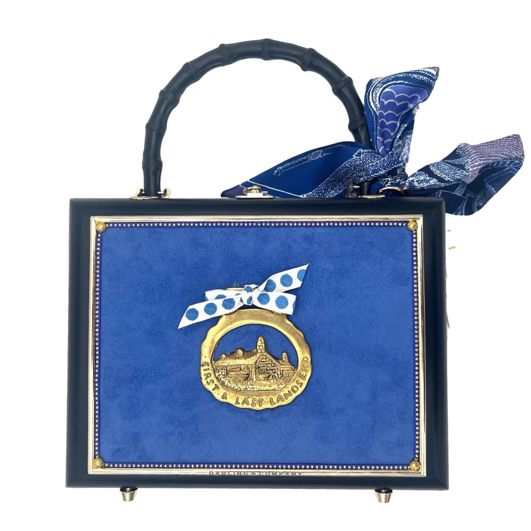 Blue Horse Toile (End &amp; Last Lands End) Brass Bag