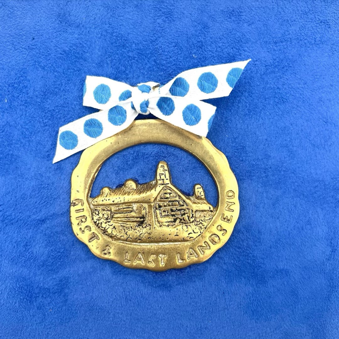 Blue Horse Toile (End &amp; Last Lands End) Brass Bag