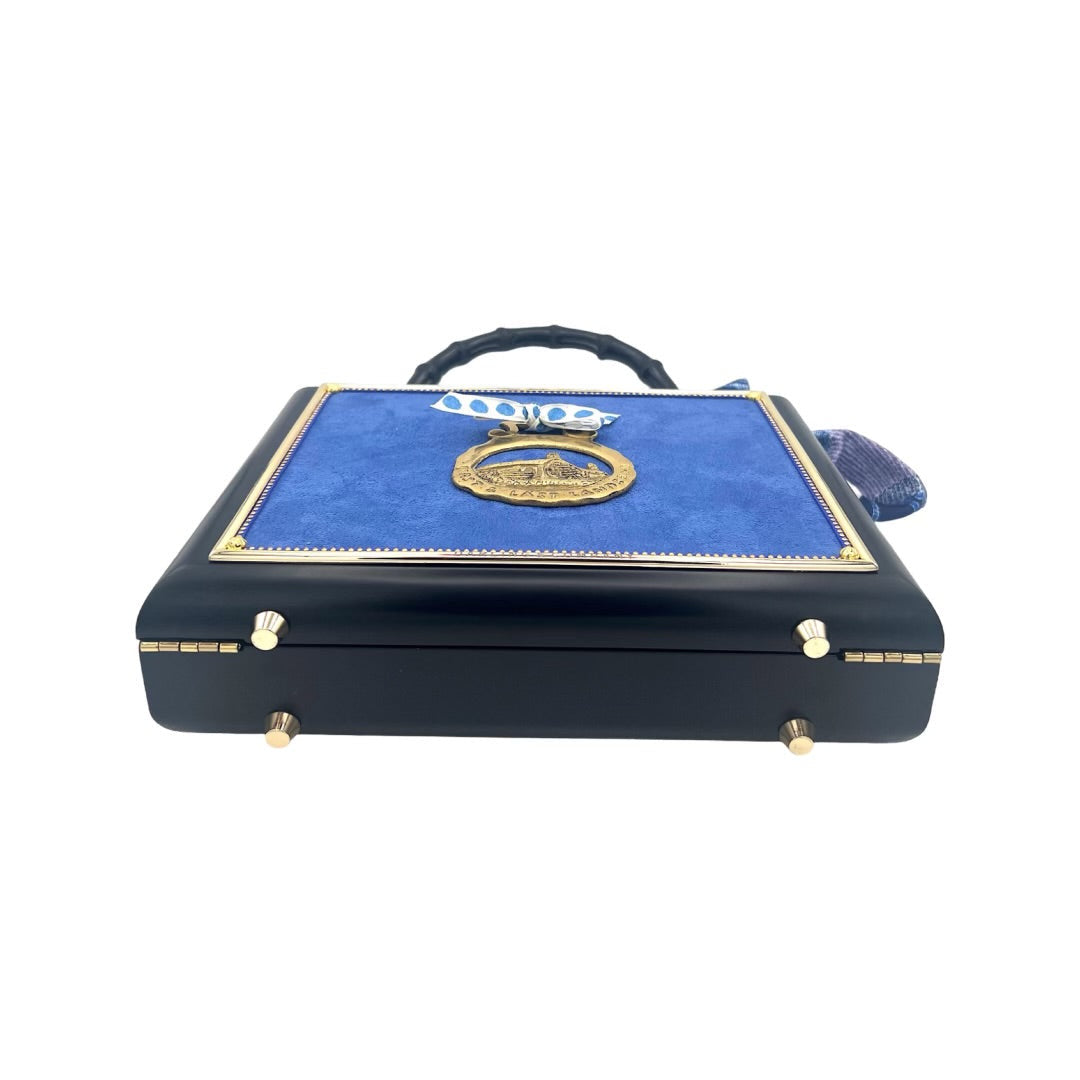 Blue Horse Toile (End &amp; Last Lands End) Brass Bag