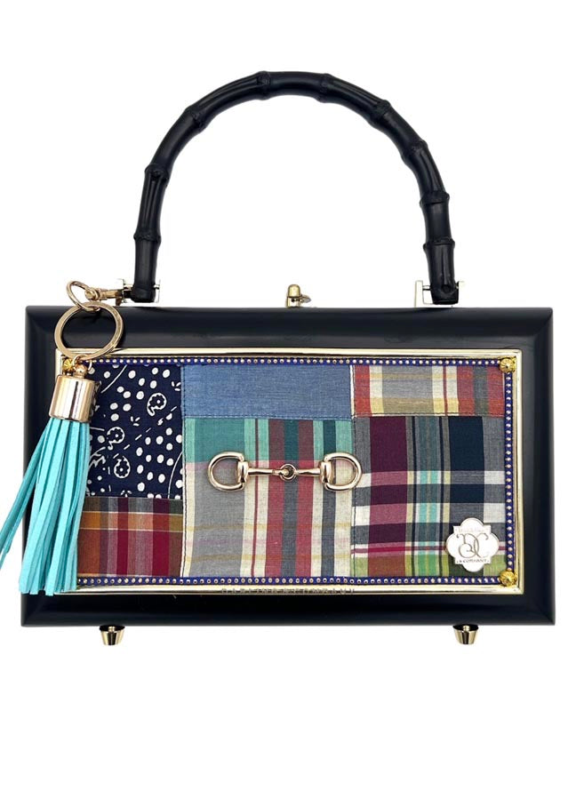 Vintage Long Island Postcard Bag - Black