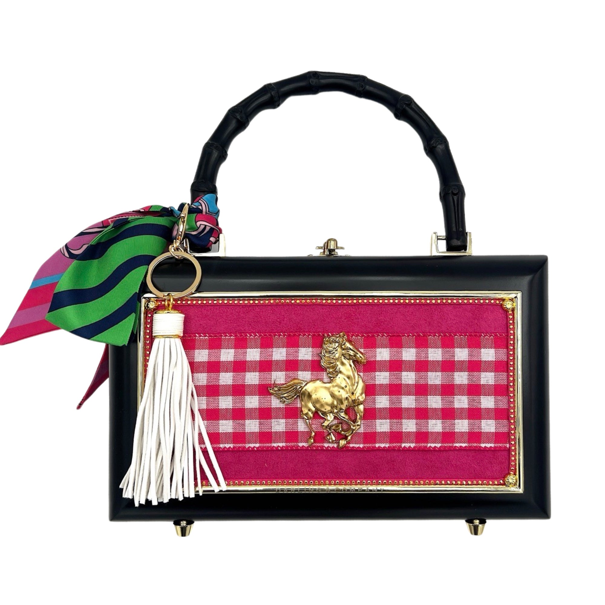 Pink Polo Toile Bag (Black)