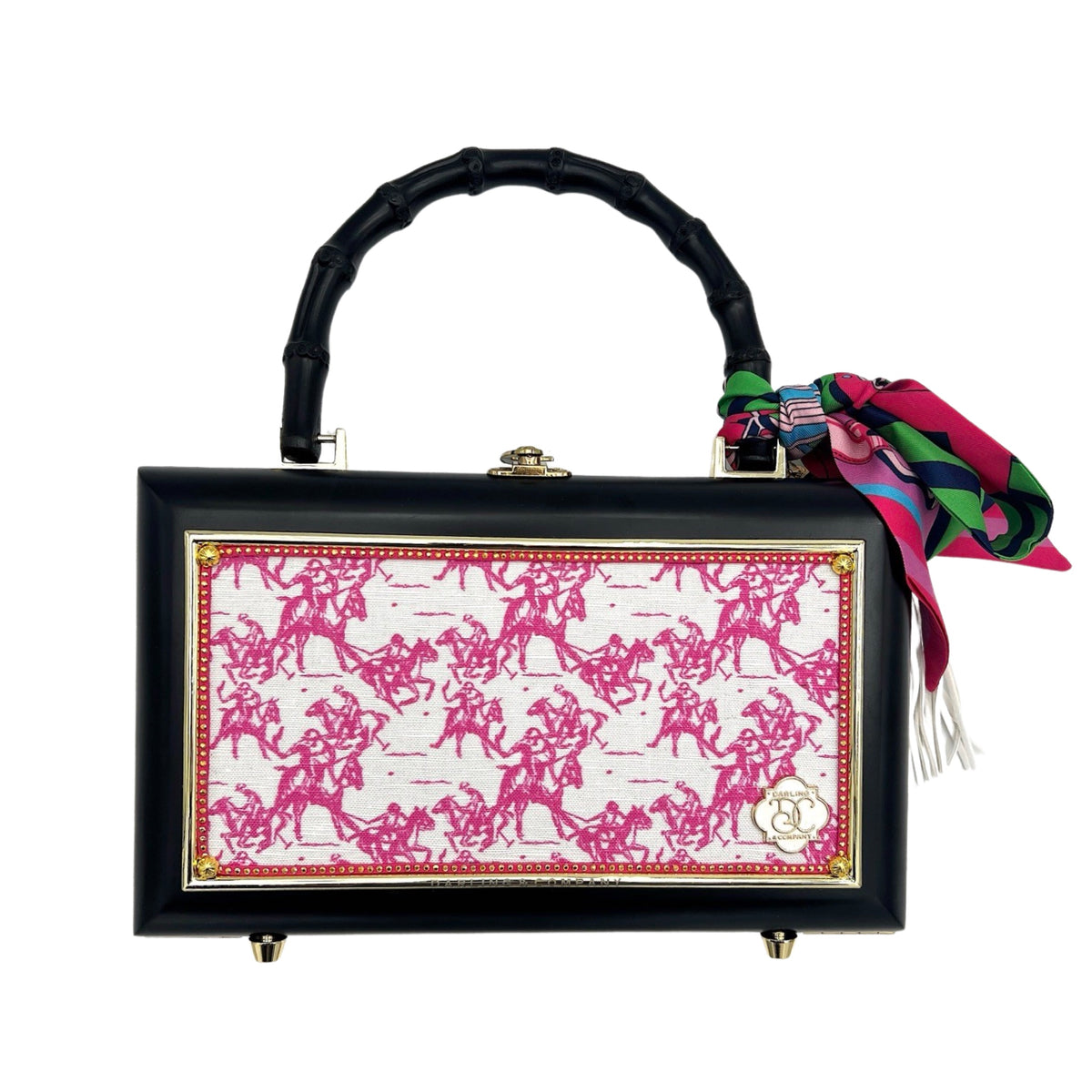 Pink Polo Toile Bag (Black)