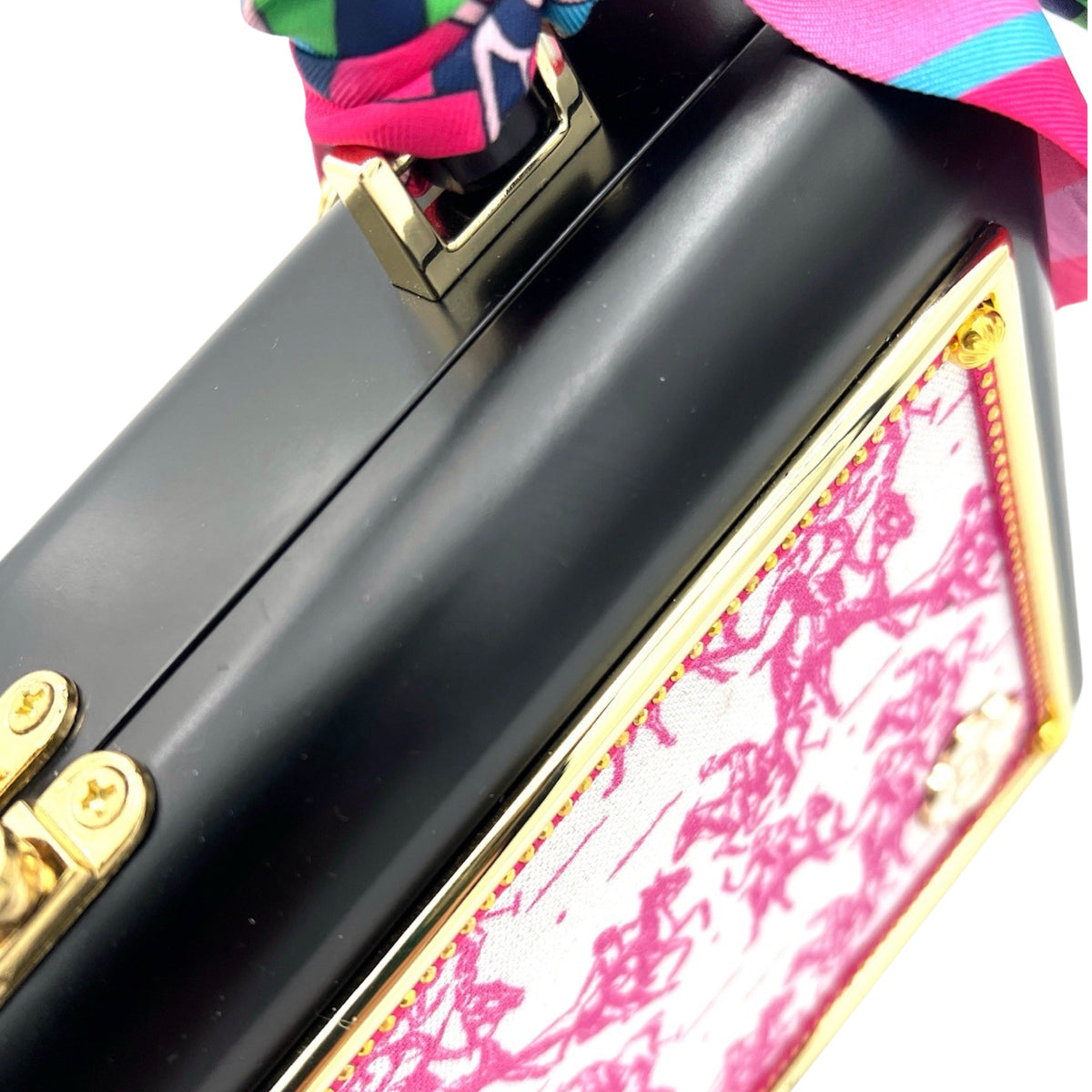 Pink Polo Toile Bag (Black)