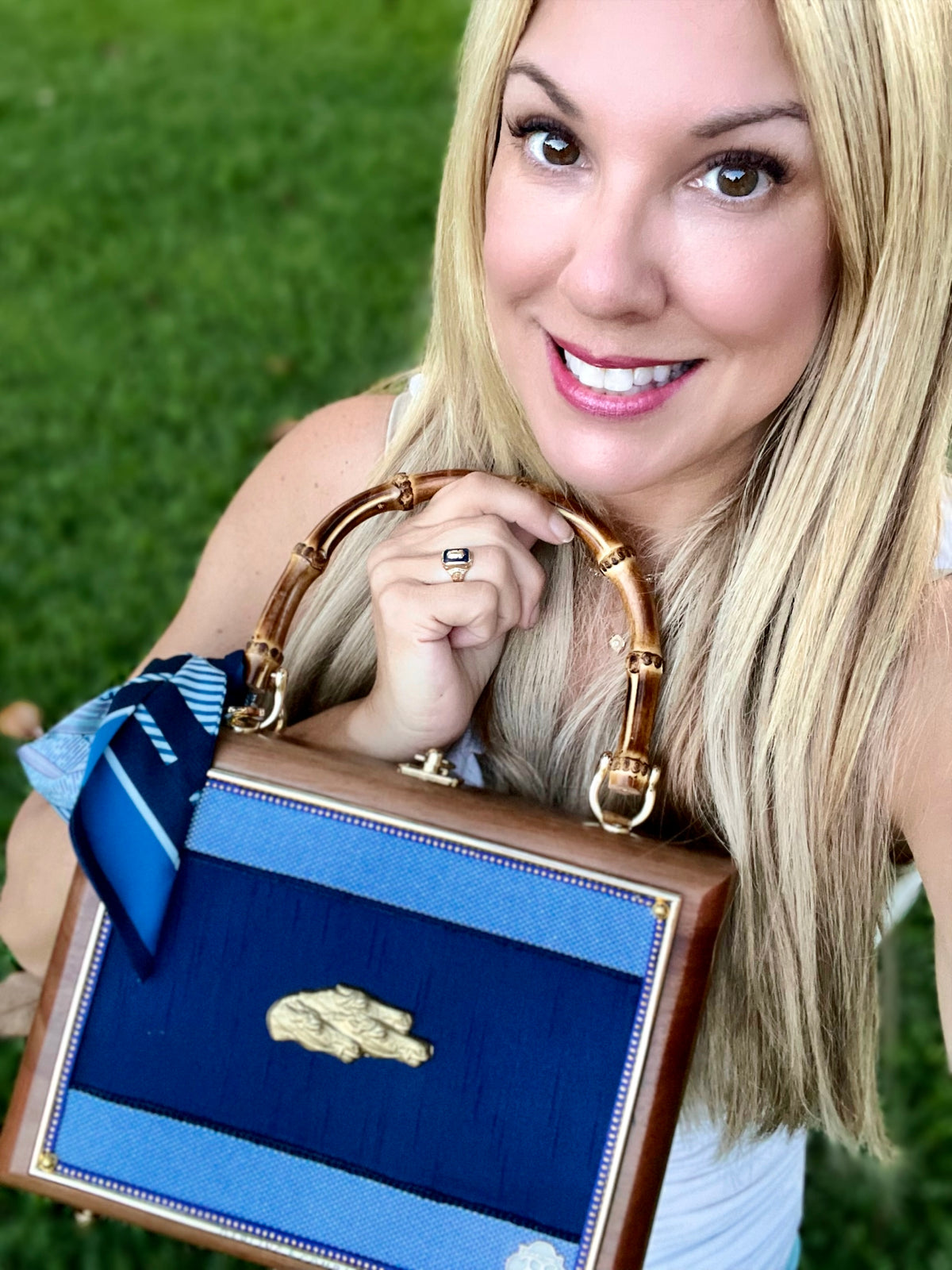 Saratoga Toile Bag - Darling Clutch Company