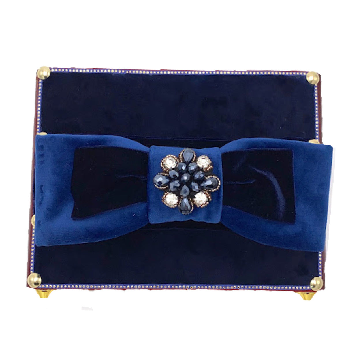 Blue velvet clutch best sale