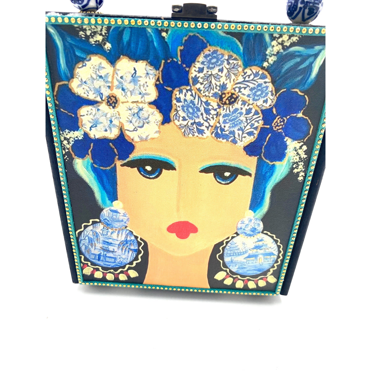 Dolce & Gabbana Hand Painted Aquarium Transparent Plexiglas Bag