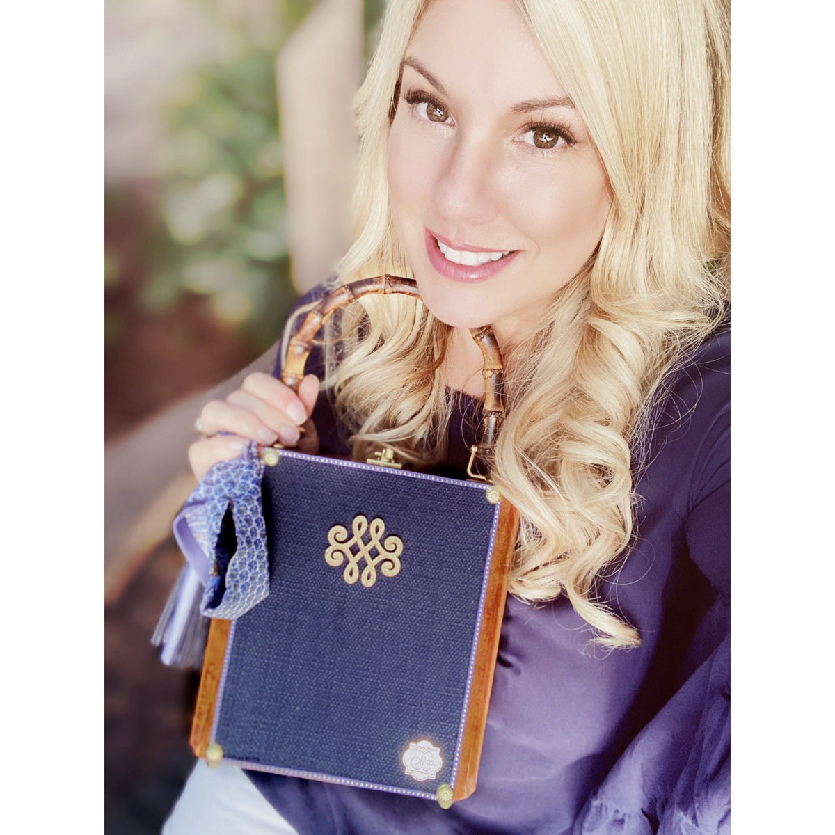 Cornflower Bird Mural Bag - Darling Clutch Company