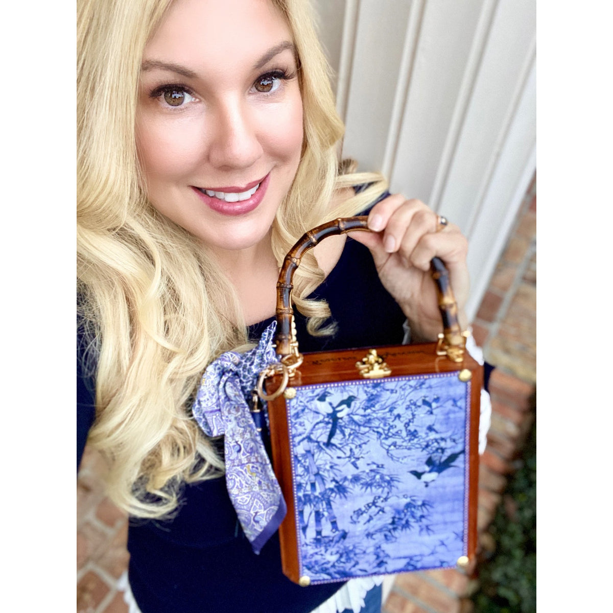 Cornflower Bird Mural Bag - Darling Clutch Company