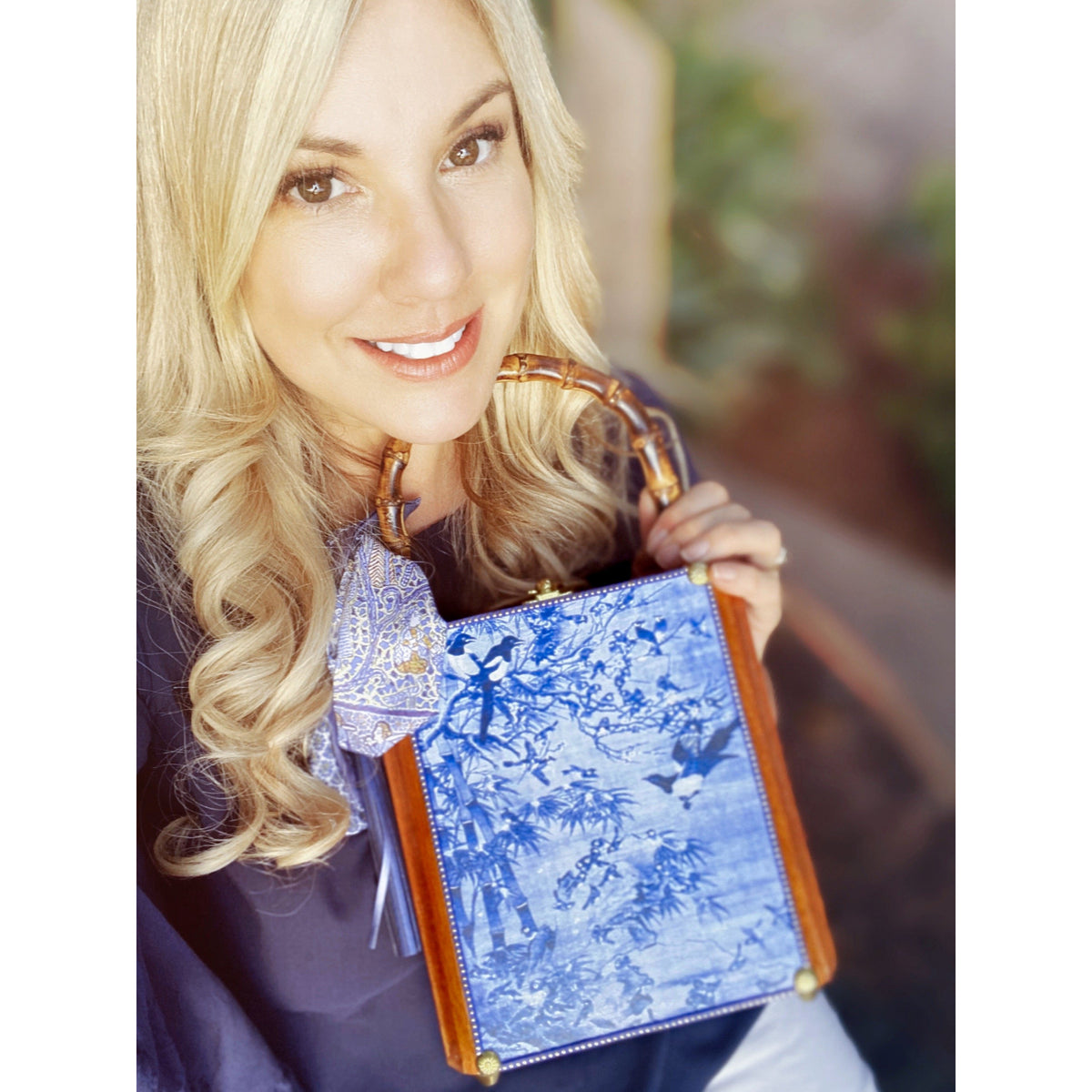 Cornflower Bird Mural Bag - Darling Clutch Company