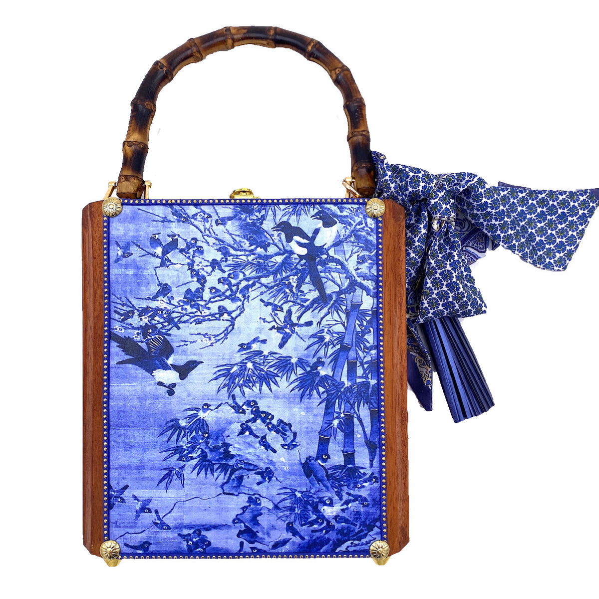 Cornflower Bird Mural Bag - Darling Clutch Company