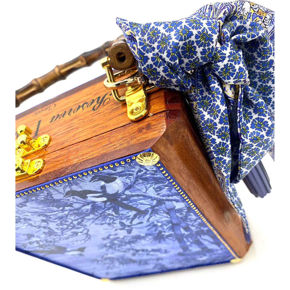 Cornflower Bird Mural Bag - Darling Clutch Company