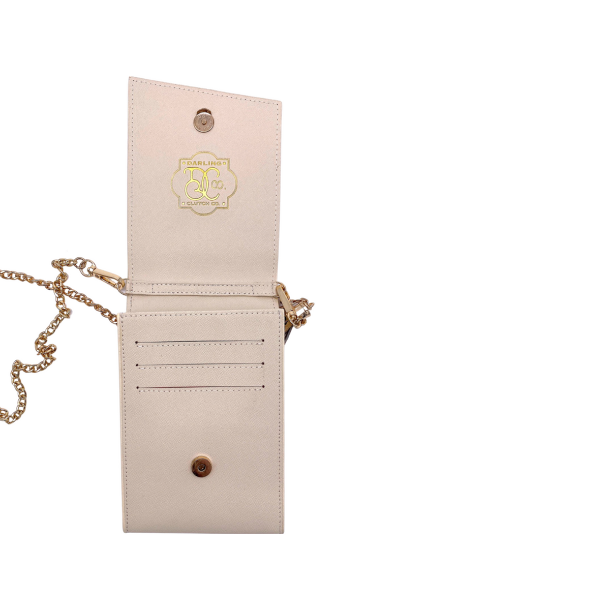 Go-Go Phone Crossbody Bag in Pink/Ivory - Darling Clutch Company