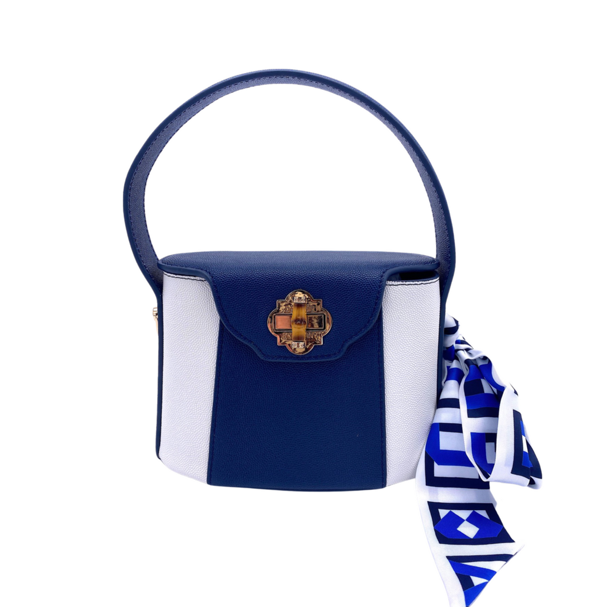 Harper Bag in Navy/White - Darling Clutch Company