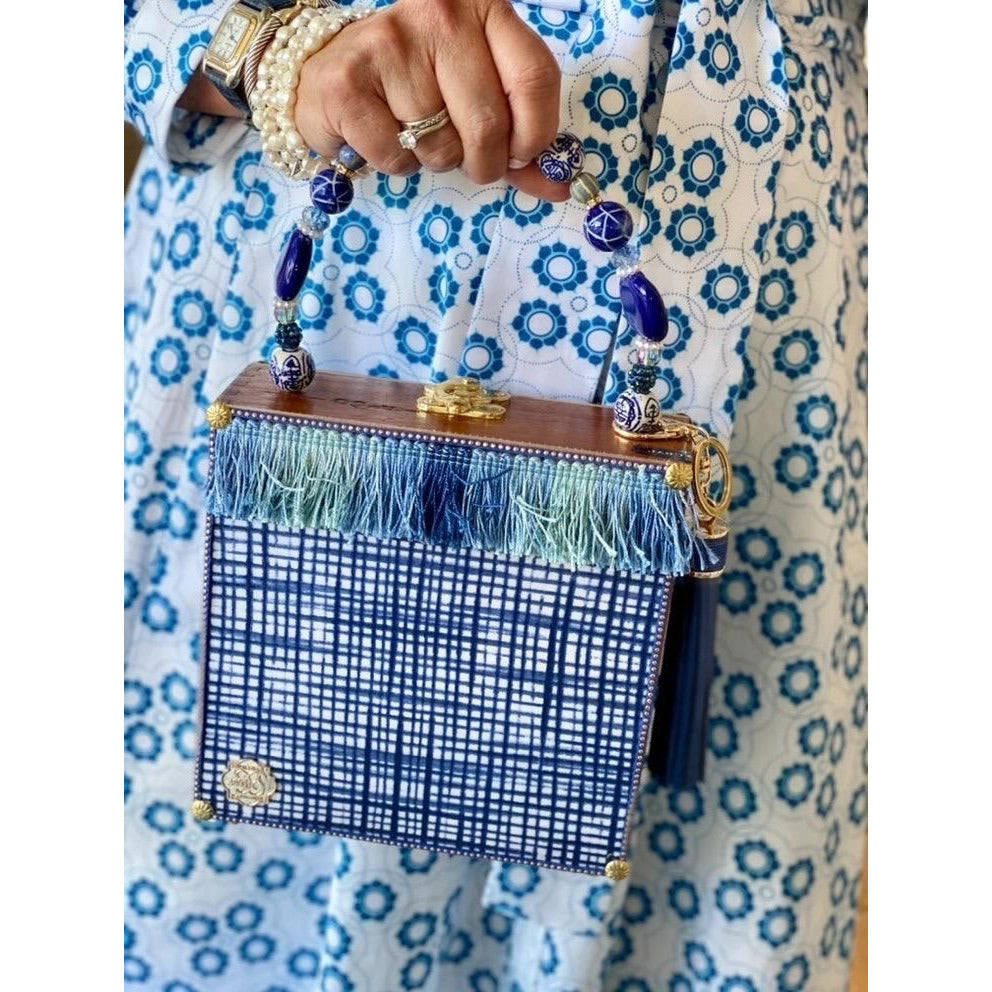 Pawley&#39;s Toile Blue Bag - Darling Clutch Company