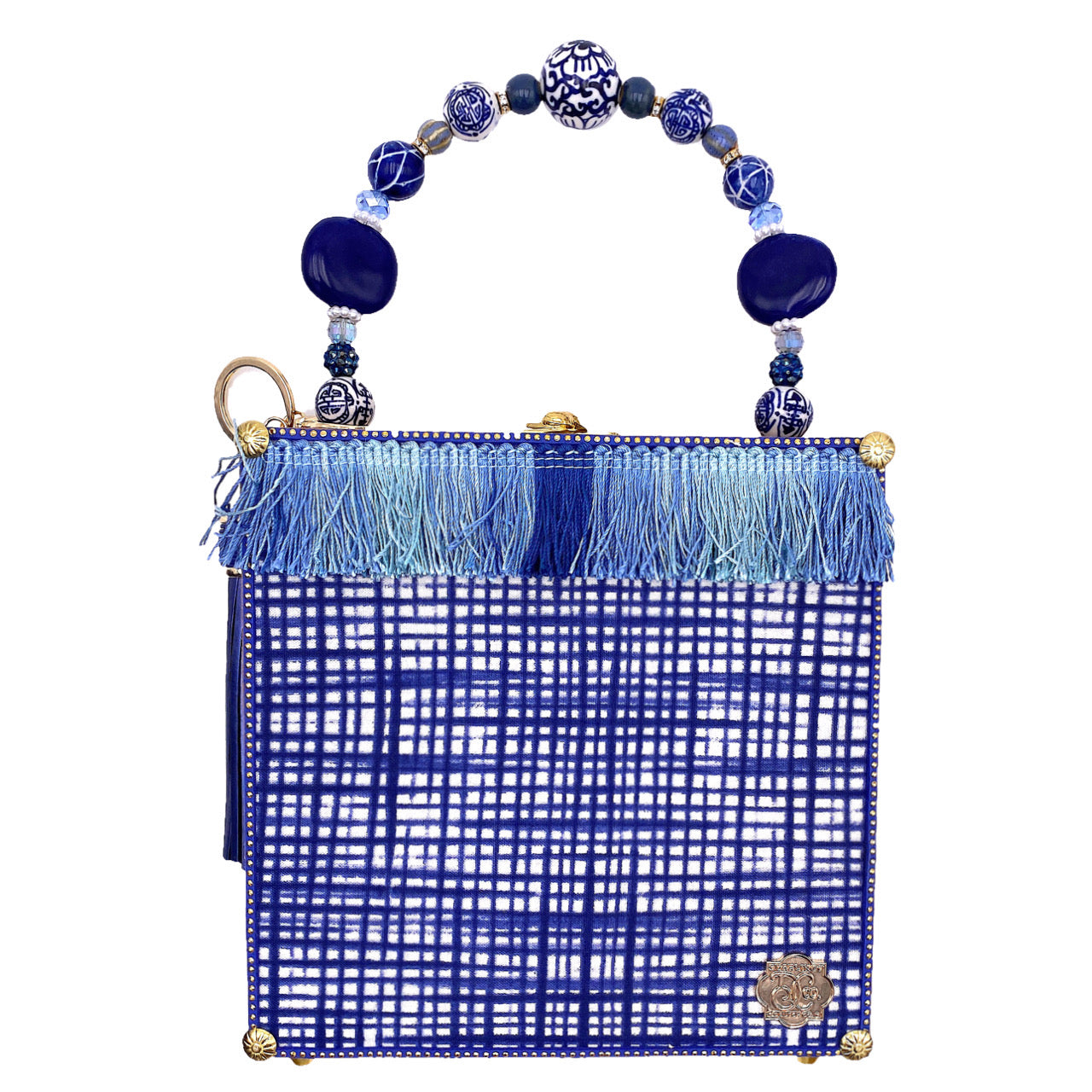 Pawley's Toile Blue Bag - Darling Clutch Company