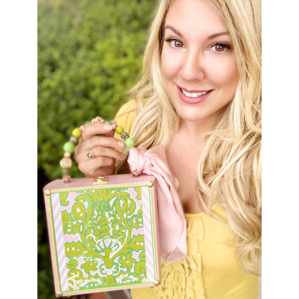 Pink in the Greenery Bag - Darling Clutch Company