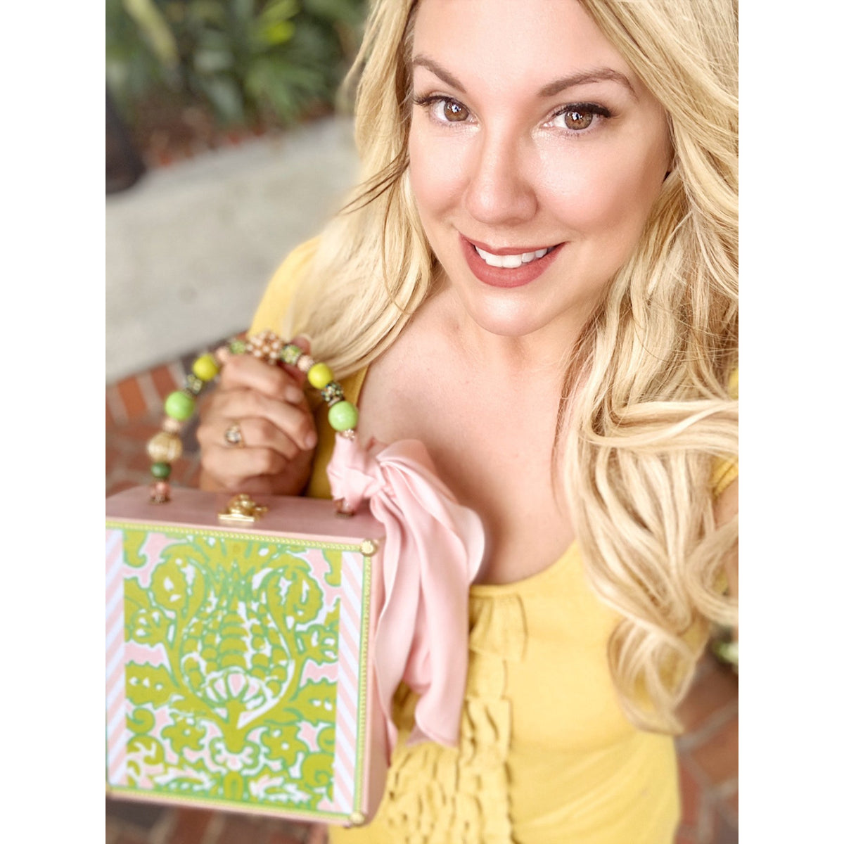 Pink in the Greenery Bag - Darling Clutch Company