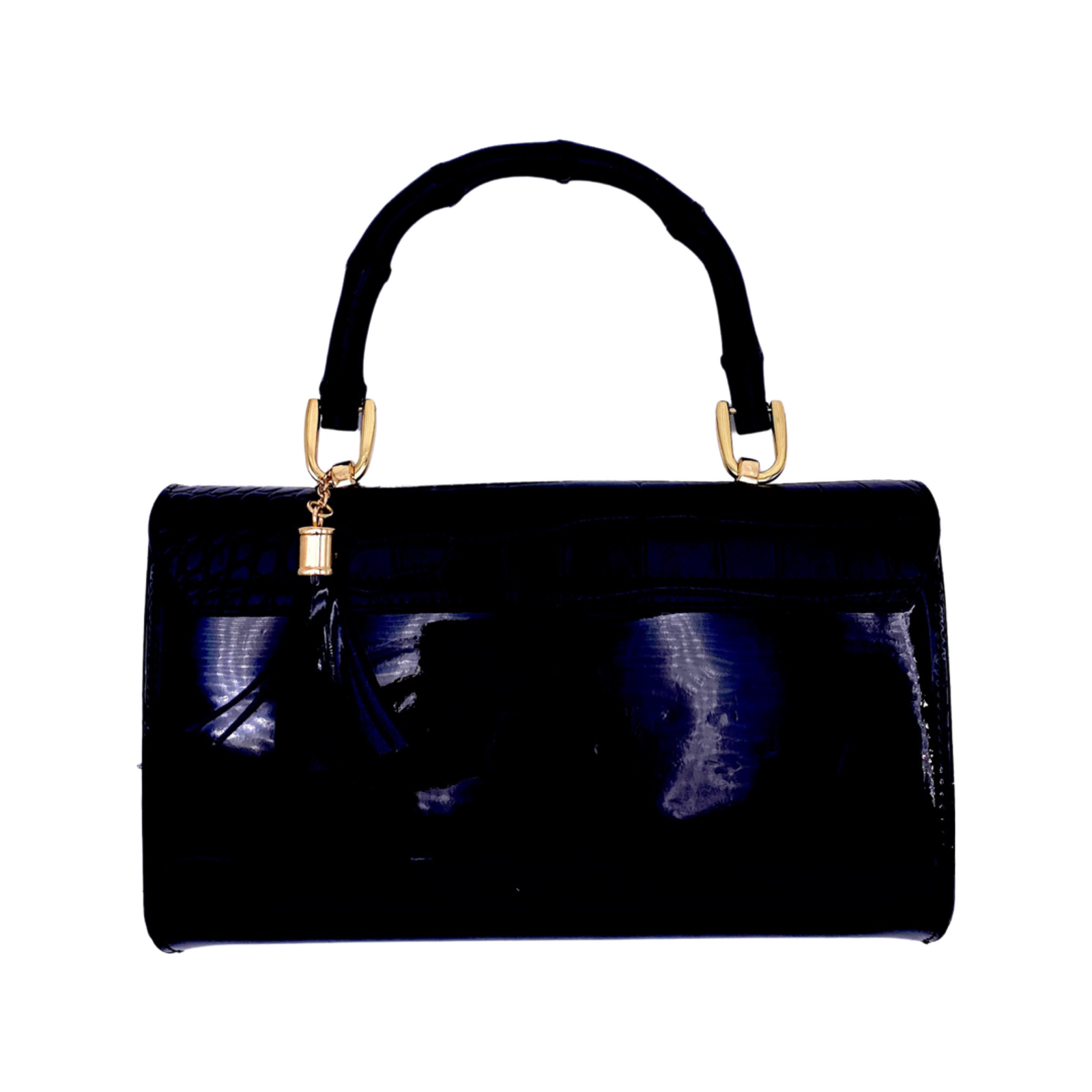 Rowan Black Croc Bag - Darling Clutch Company