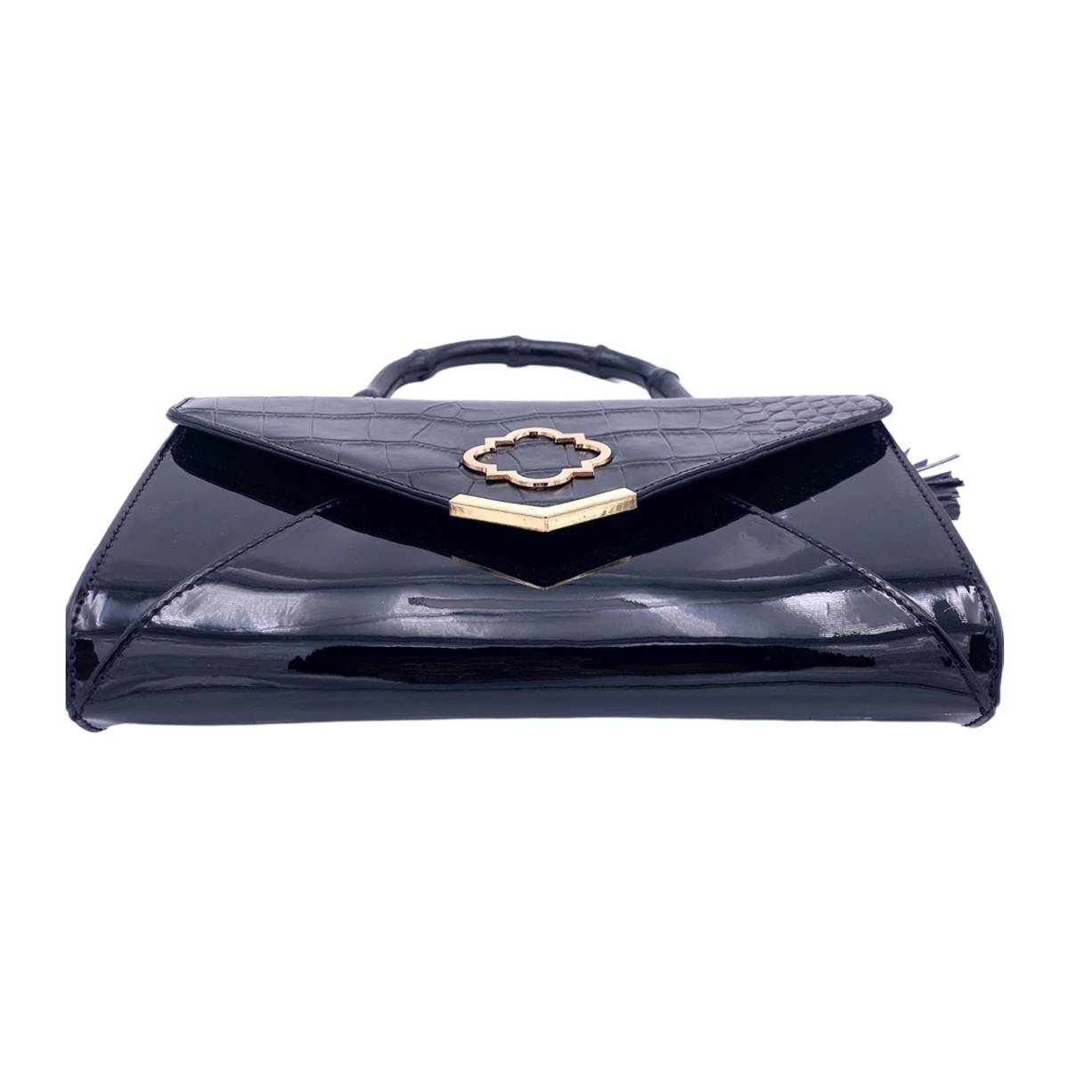 Rowan Black Croc Bag - Darling Clutch Company