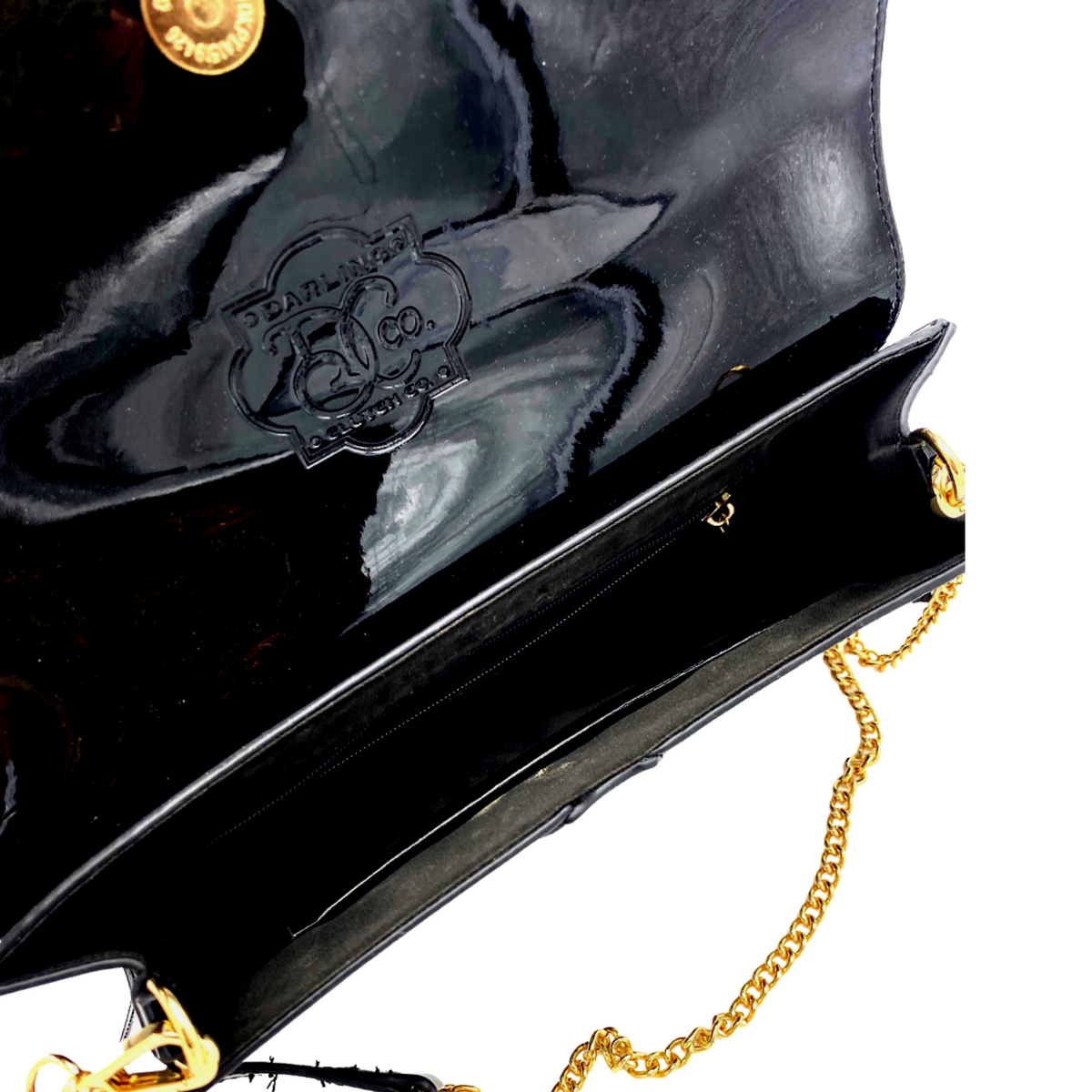 Rowan Black Croc Clutch - Darling Clutch Company