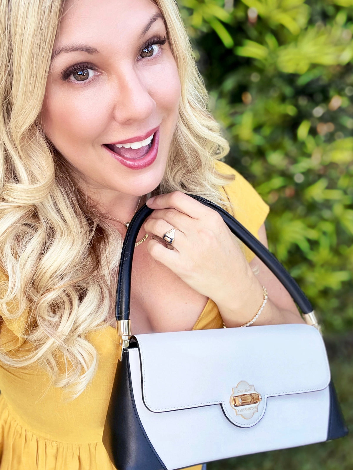 Trinity Bag in Black/Ivory - Darling Clutch Company