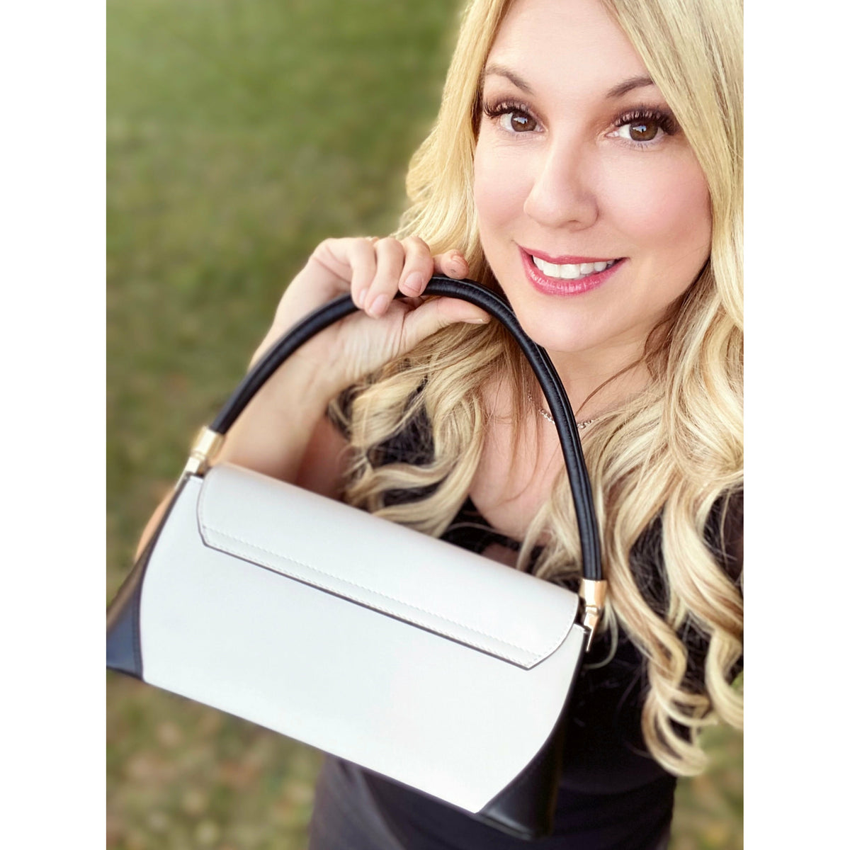 Trinity Bag in Black/Ivory - Darling Clutch Company