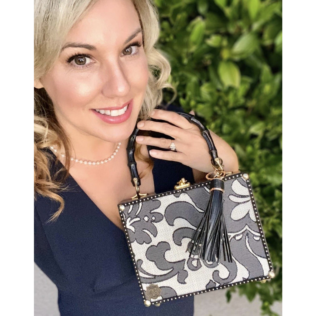 World in Black and White Bag - Darling Clutch Company